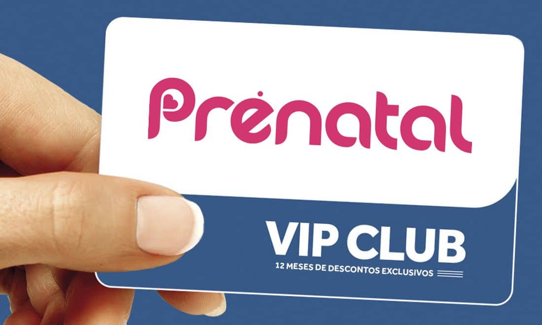 cartão do Prénatal Vip Club com descontos