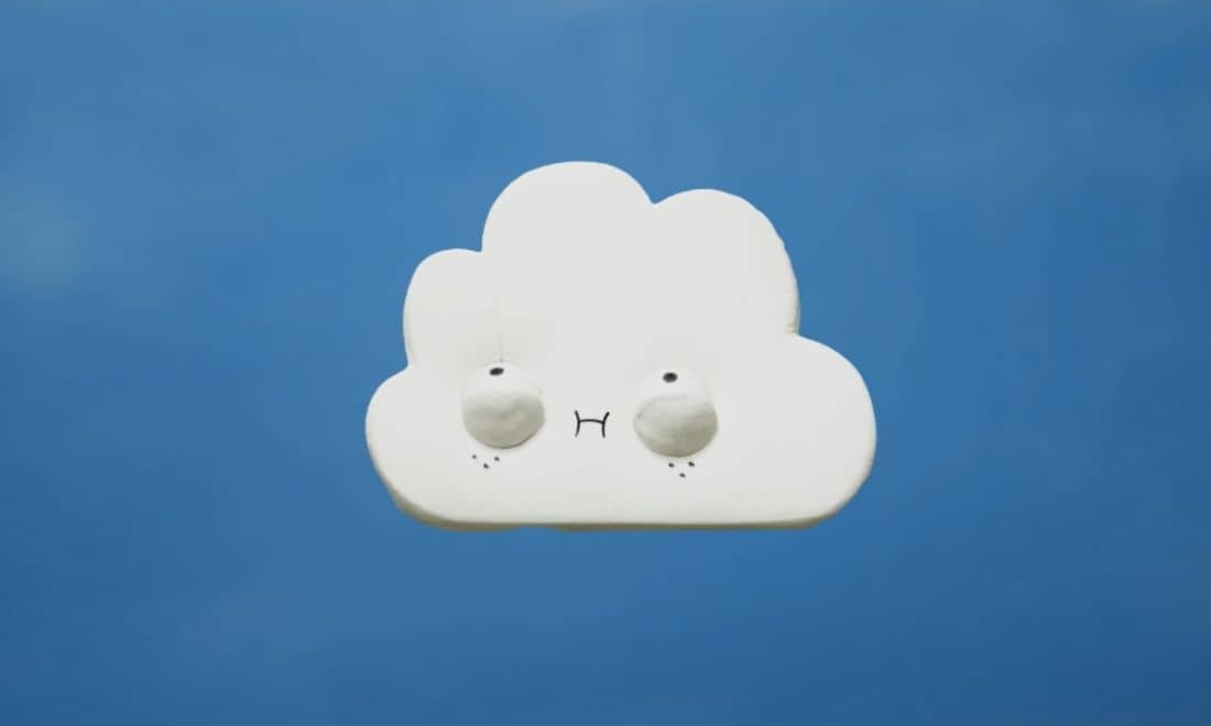 ilustração de uma nuvem com olhos tristes