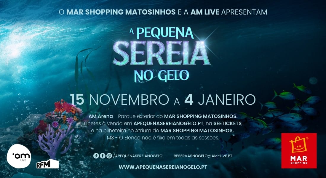 MAR Shopping Matosinhos A Pequena Sereia espetáculo infantil atividades de Natal 2
