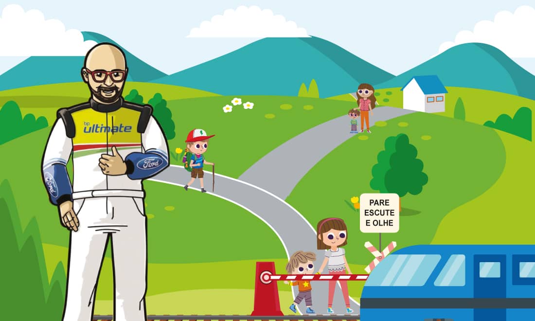 etapa segura bp segurança rodoviária infantil imprevistos passagem de nível