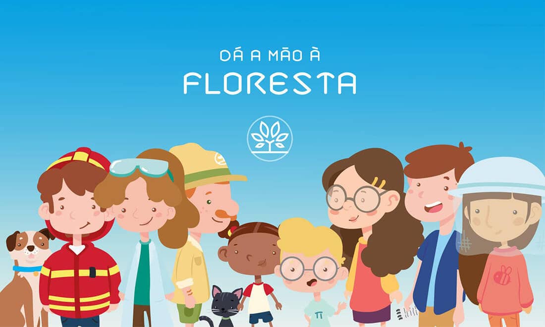 preservar o meio ambiente Navigator Dá a Mão à Floresta projeto famílias imagem com família e letras