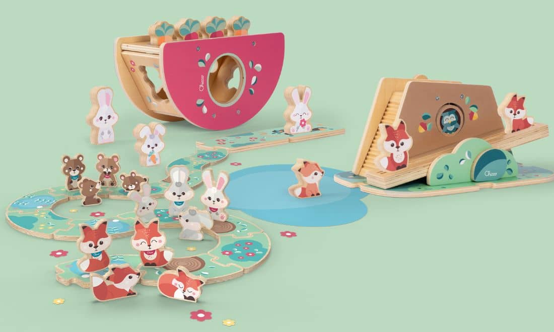 melhores brinquedos para crianças 2 anos chicco my wood friends coleção