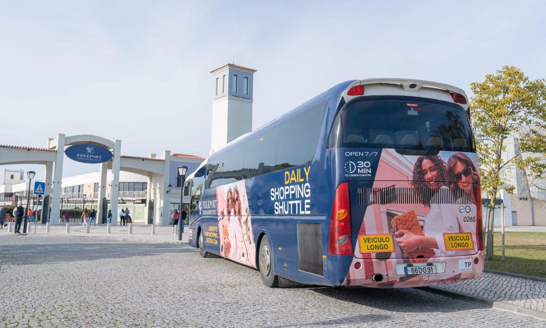 Freeport Fashion Outlet Lisboa shuttle autocarro shopping
