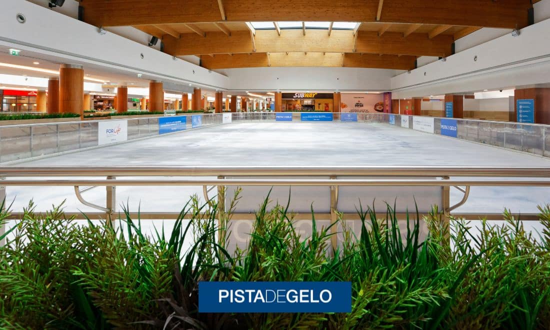 Palácio do Gelo Shopping o que fazer em Viseu pista de gelo