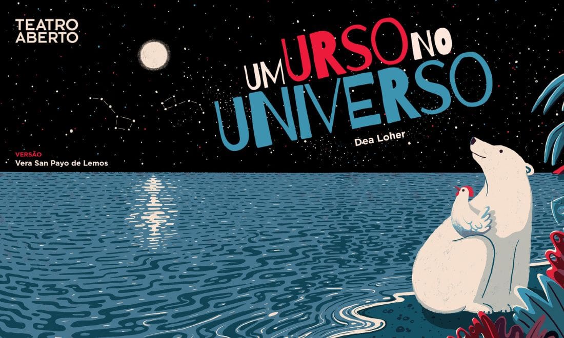 Teatro Aberto teatro infantil Um Urso no Universo ilustração cartaz