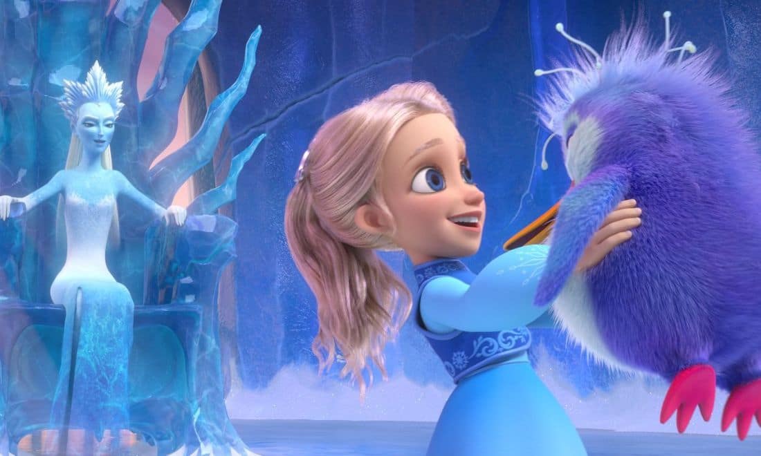 Filmes infantis Snow e a Princesa com pinguim no reino do gelo