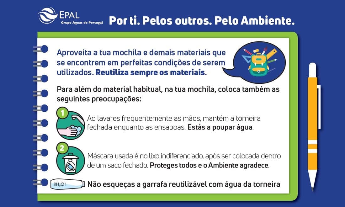 EPAL Educação Ambiental nas escolas Dicas para ser amigo do ambiente no regresso às aulas