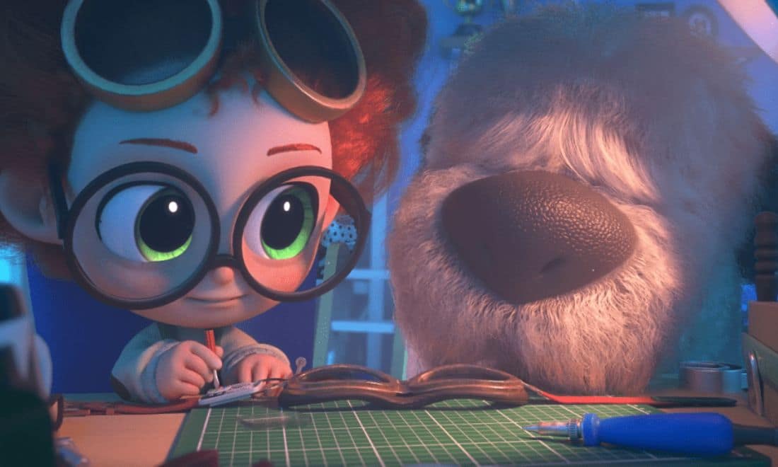 LU.CA cinema infantil curtas Generosidade animação menino explorador com cão a criar óculos