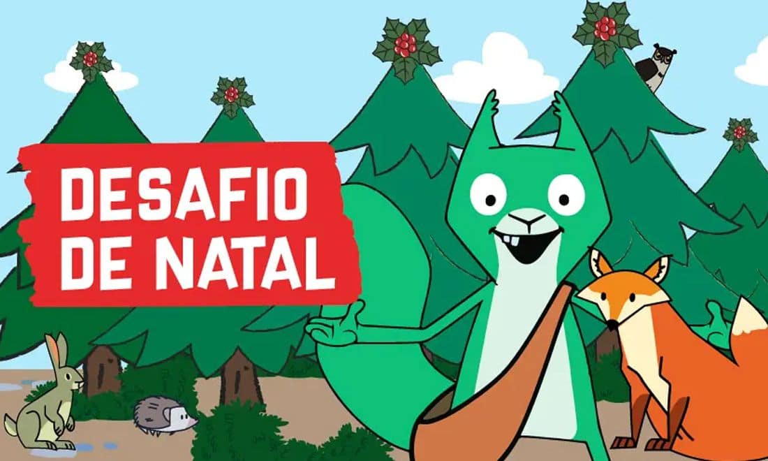 Missão 360 esquilo Quico de desafio de Natal