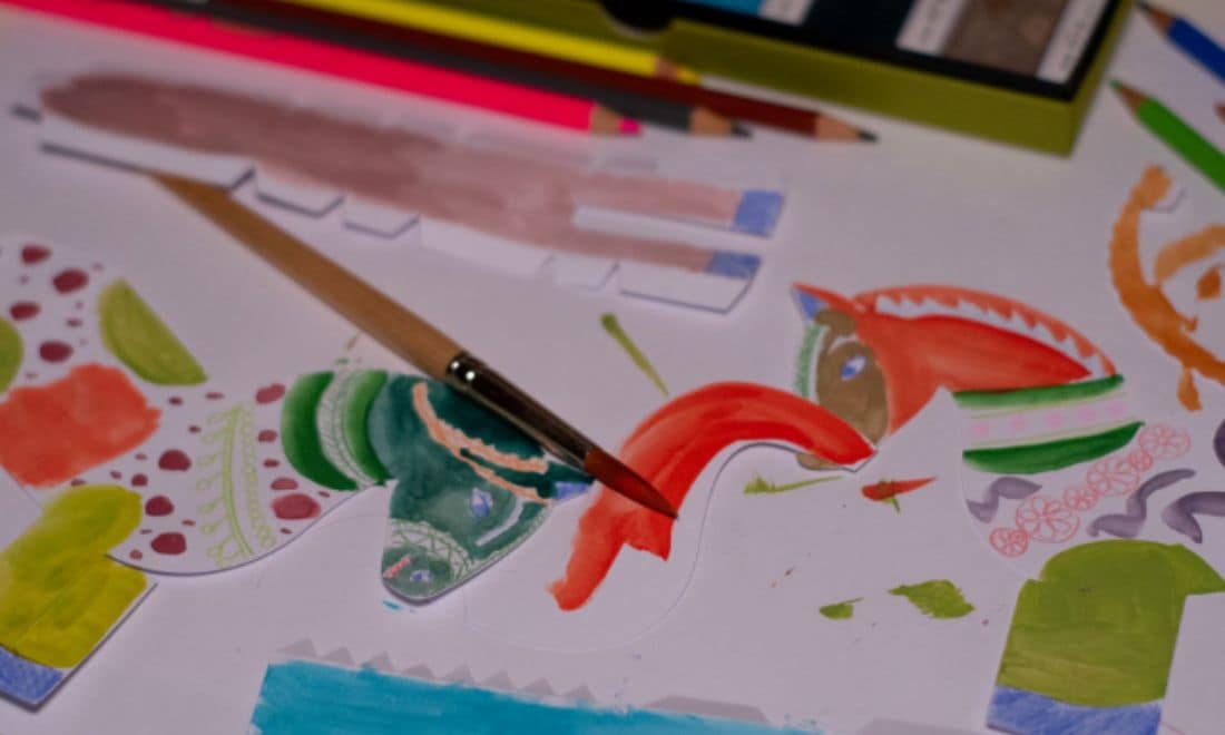 Museu do Oriente atividades para crianças oficinas de Natal pinturas com tintas