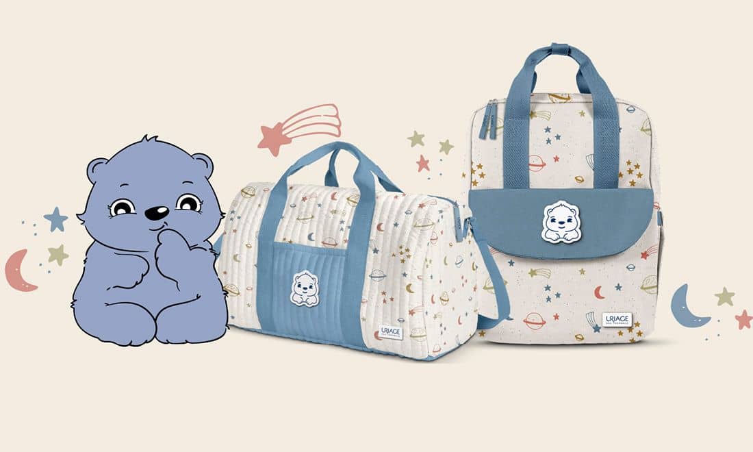 Uriage produtos para recém-nascidos passatempo bebé ursinho kit sacolas e produtos