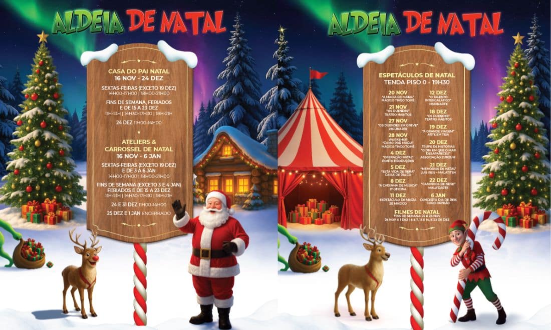 Palácio do Gelo Shopping Aldeia de Natal programa 2025