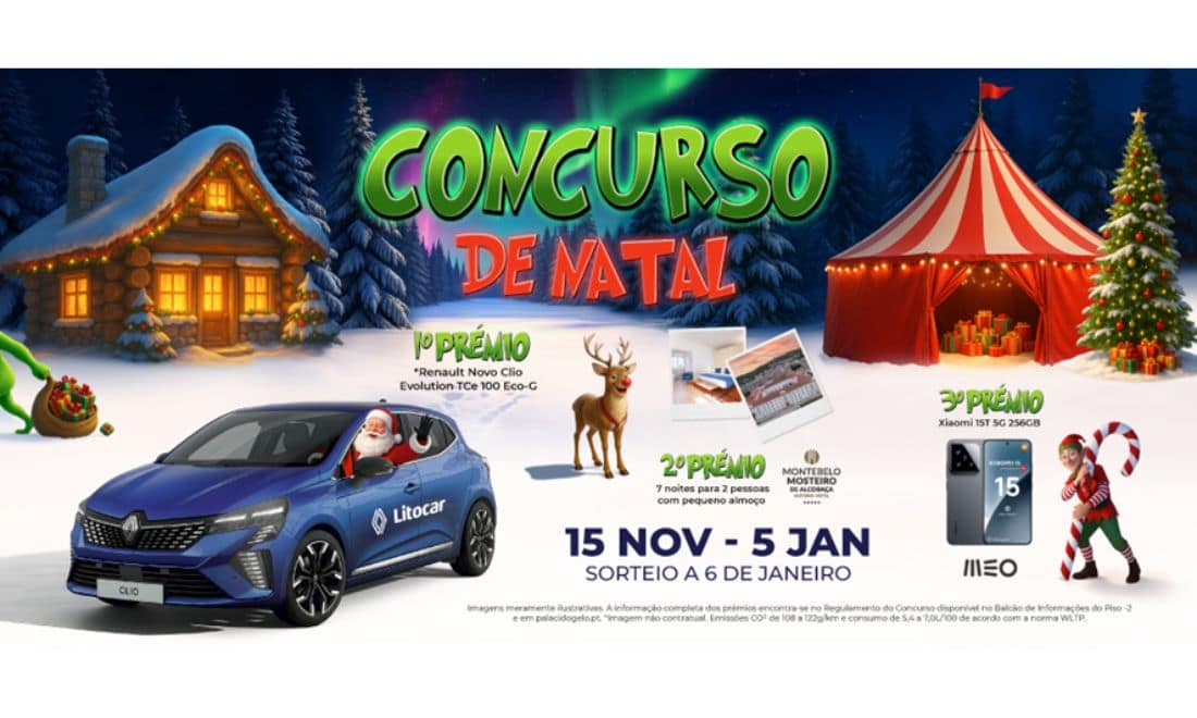 Palácio do Gelo Shopping Concurso de Natal 2025 cartaz