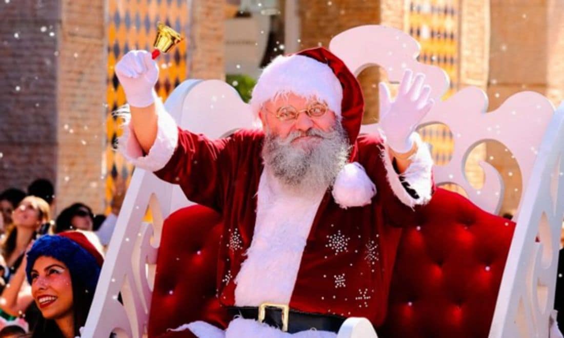 fim de semana com as crianças pai natal