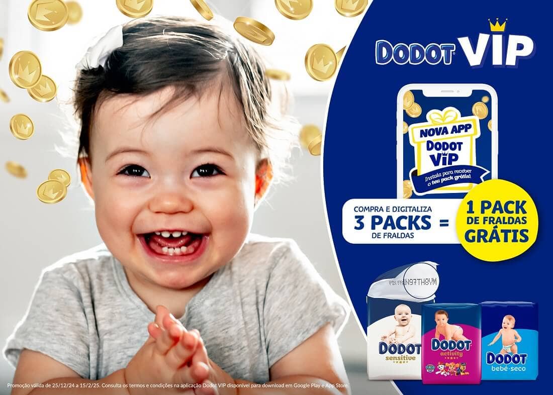 fraldas dodot promoção oferta grátis dodot vips 