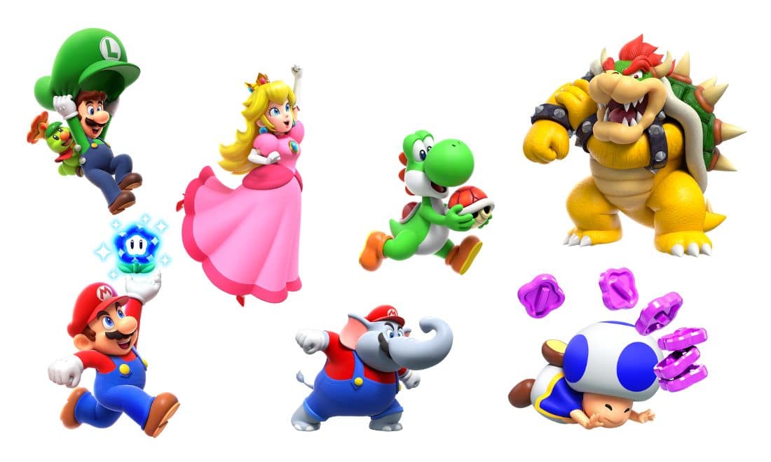 personagens do jogo super mario bros. wonder